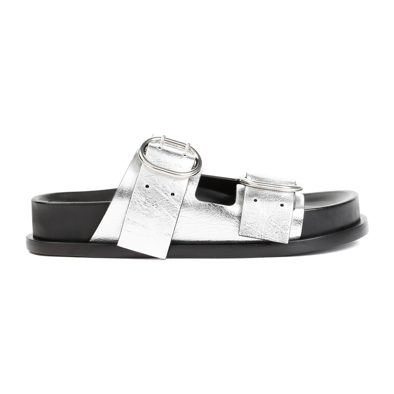 Jil Sander Leather Sandals - Silver Moon | Garmentory