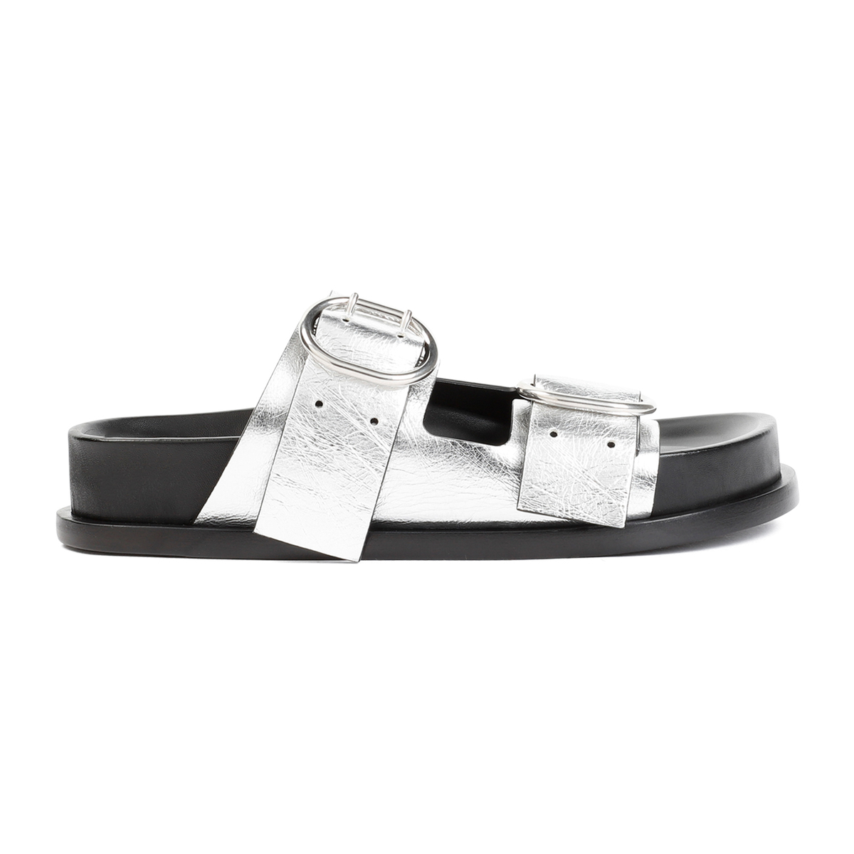 Jil Sander Leather Sandals - Silver Moon | Garmentory