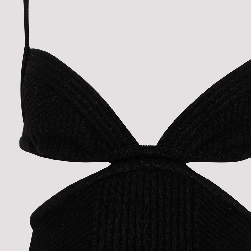 ワンピース OFF WHITE CUT OUT RIBBED MINI DRESS Off-White Cut Out Ribbed Mini Dress - BLACK | Garmentory