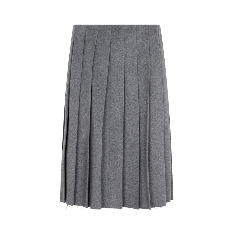 【送料&関税込】Miu Miu Dark Grey Cashmere Blend Mini Skirt Miu Miu Pleated Mini Skirt | Grey | FARFETCH