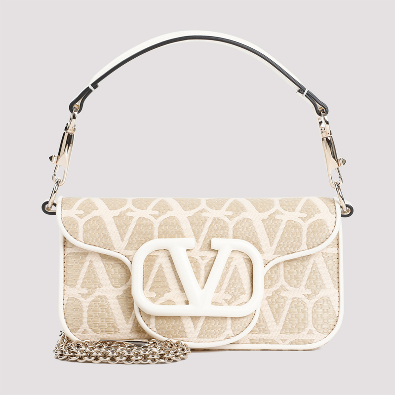 Valentino Garavani Loc Small Shoulder Bag Ivory