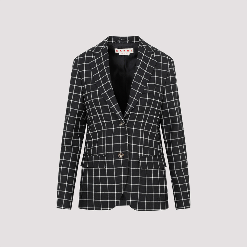 Marni Virgin Wool Jacket - Black | Garmentory