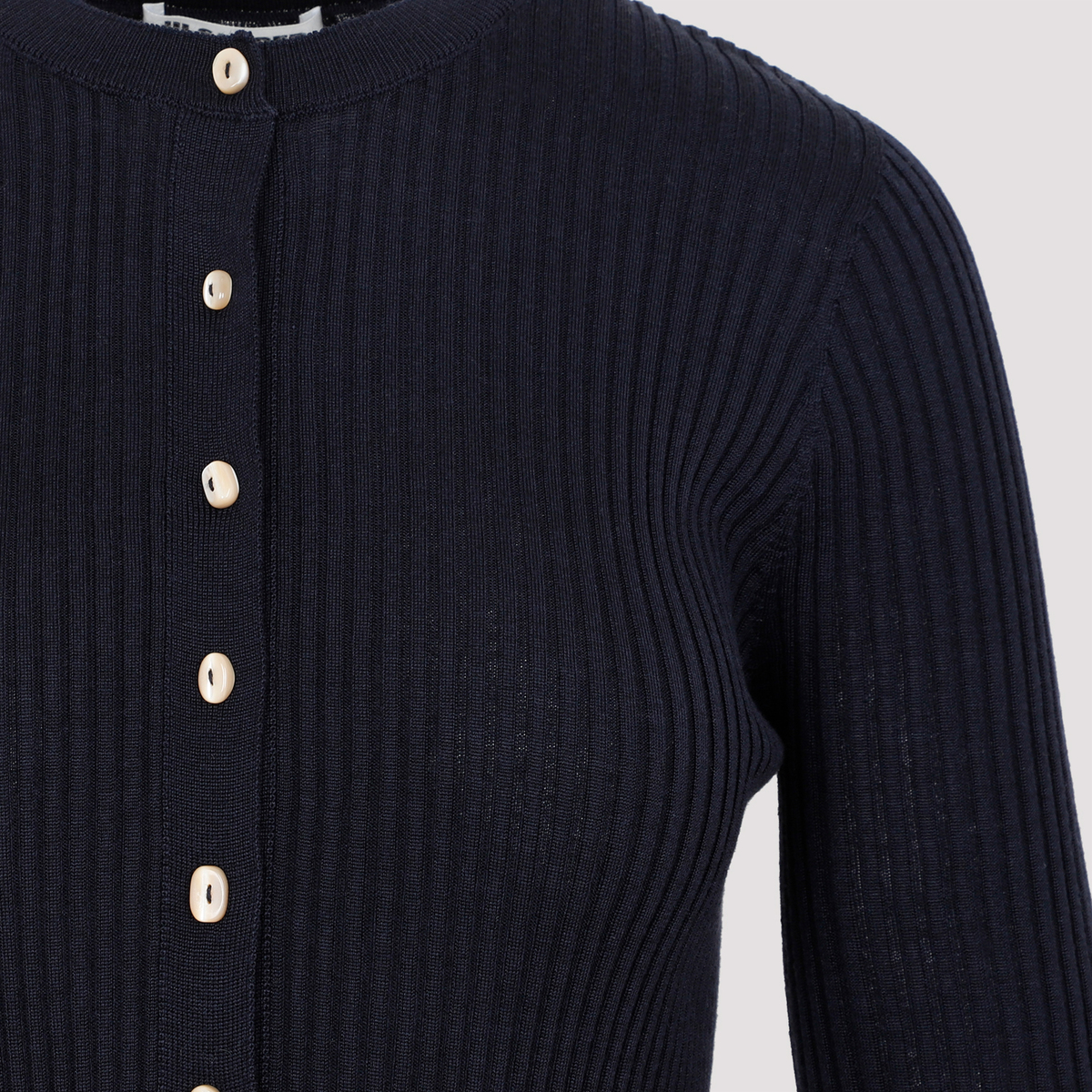 【送料&関税込】Jil Sander Midnight Blue Wool Cardigan Navy Oversized Cardigan by Jil Sander on Sale
