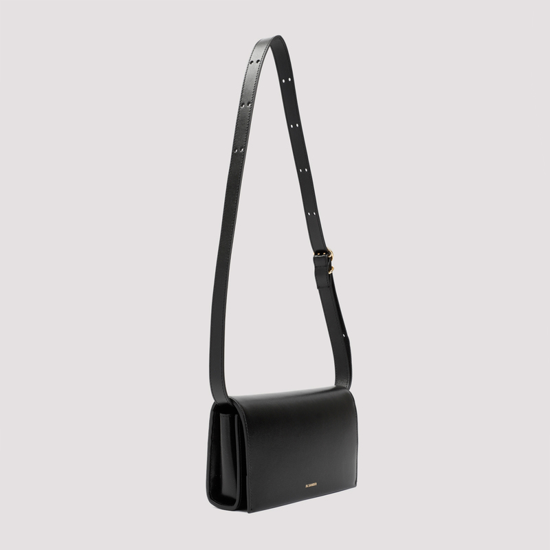 Jil Sander ALL DAY W/BUCKLE Bag - Black | Garmentory 
