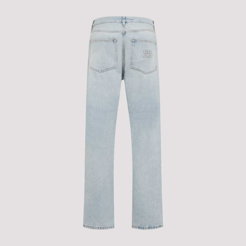 MIU MIU Cotton Jeans - Light Blue | Garmentory