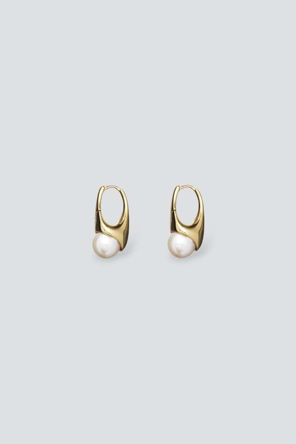 Third Reasons Lobster Earrings with Pearl - Gold