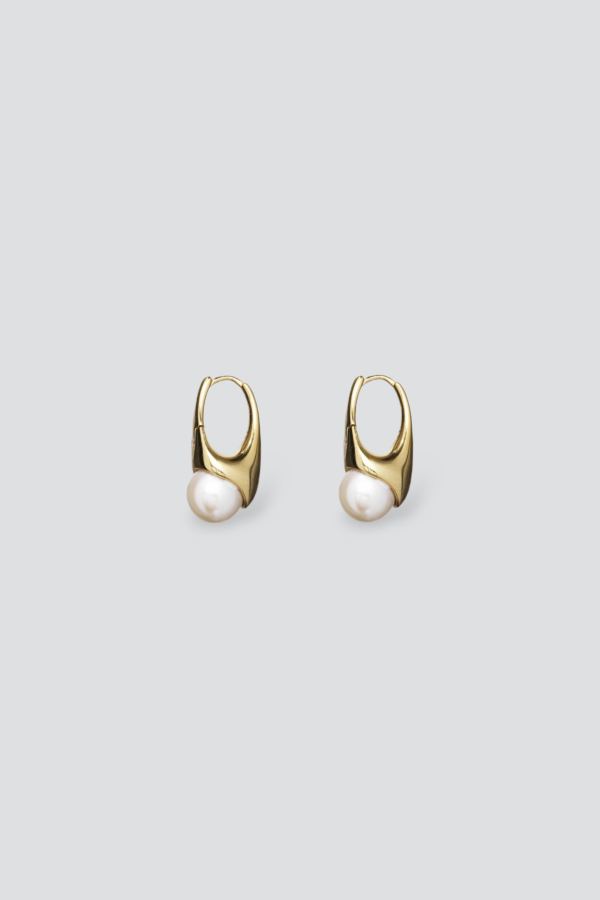 Third Reasons Lobster Earrings with Pearl - Gold