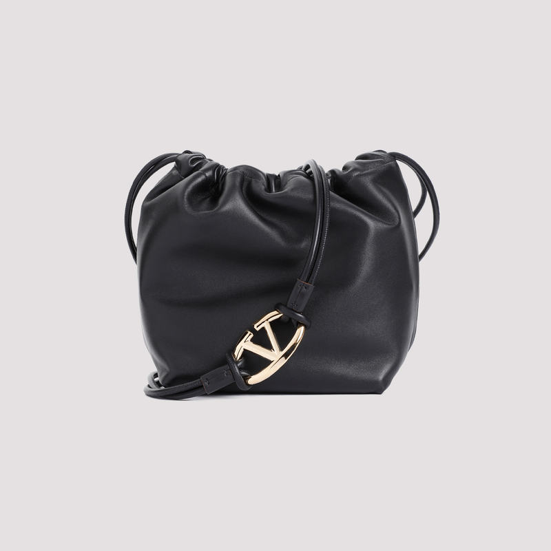 ショルダーバッグ・ポシェット Mini Drawstring V Logo Signature Bucket Bag Black 6W2P0Z44VN New Valentino Garavani VLogo Signature Drawstring Mini