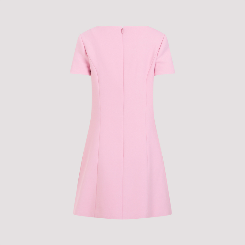 knee length dresses for ladies Versace Pink Cowl Neck Mini Dress