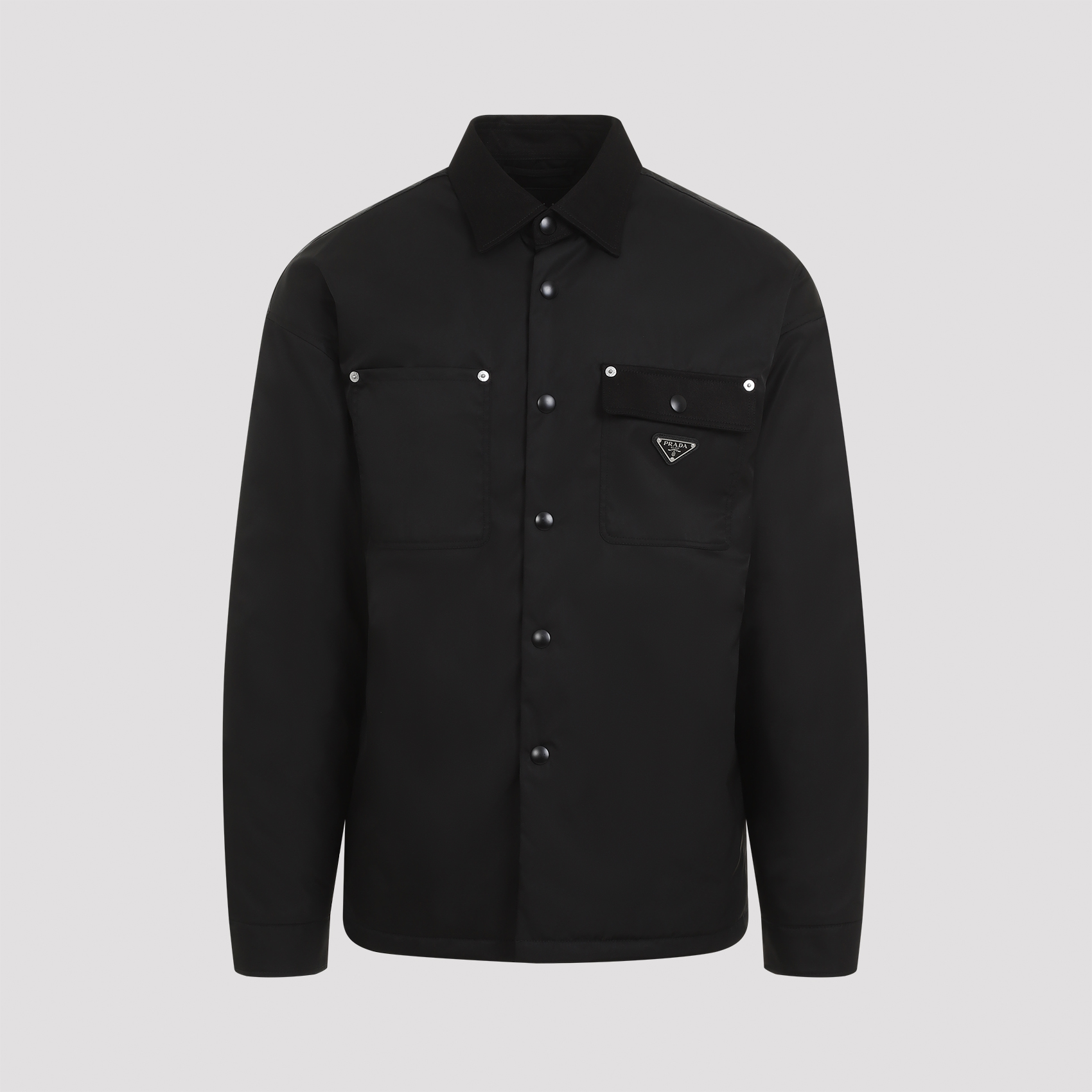 24PF new /PRADA リナイロンシャツ Shirt Black Black Re-Nylon short-sleeved shirt | PRADA
