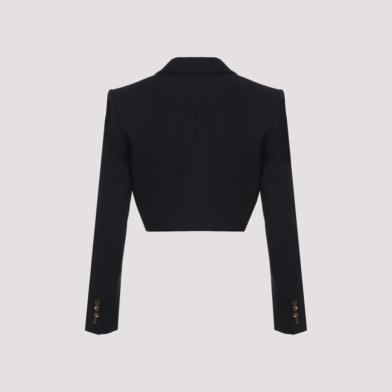 Chloe Virgin Wool Cropped Jacket - Eclipse Blue | Garmentory