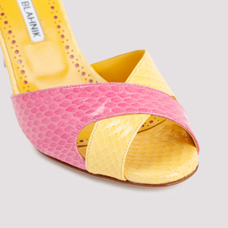 MANOLO BLAHNIK イエローハイヒールパンプス MANOLO BLAHNIK / マノロブラニク | スエード ポインテッドトゥ