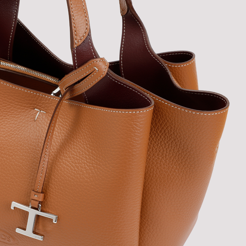トッズ Tod`s Bauletto Sacca Grained Leather Bag TOD`S Bauletto Sacca Grained Leather Bag - Brown | Garmentory