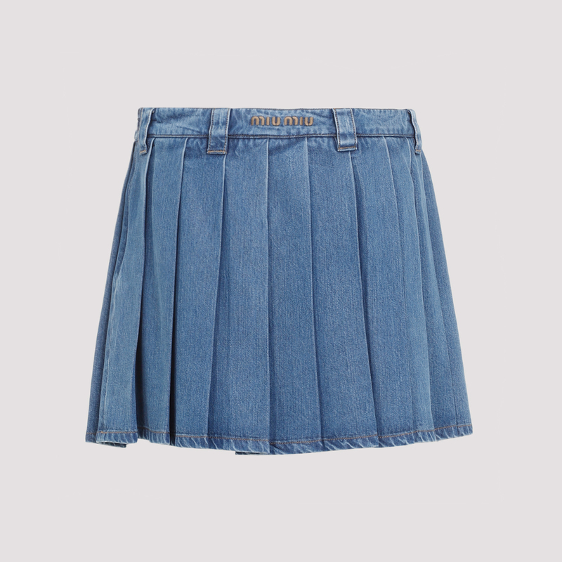 ミニスカート MIU MIU Women Mini Skirts MG2052S23212I1 F0124 NAVY Miu Miu: Women's Mohair Miniskirt (Navy) | DSMNY E-SHOP
