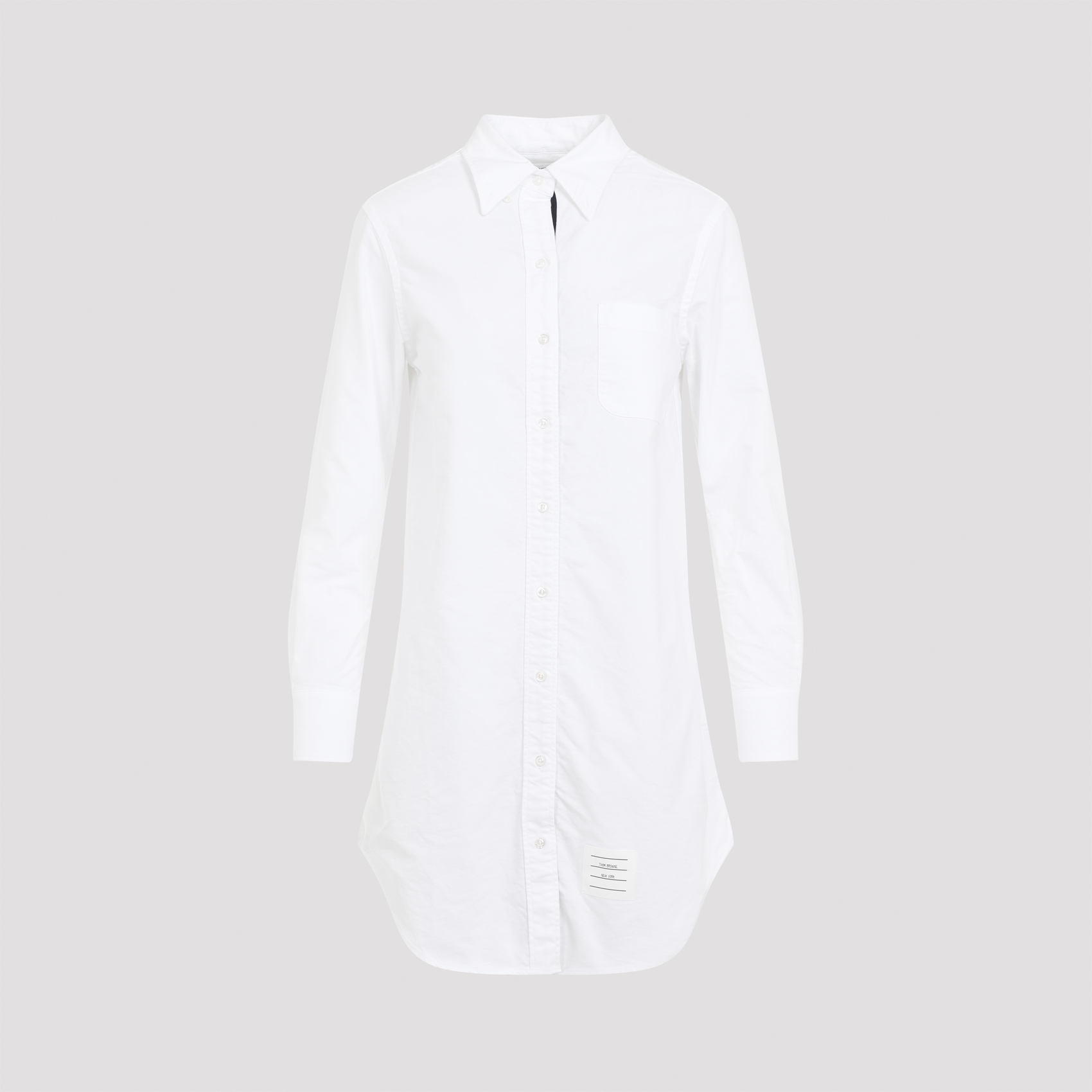 Thom Browne Thigh Length Point Collar Shirtdress | Garmentory