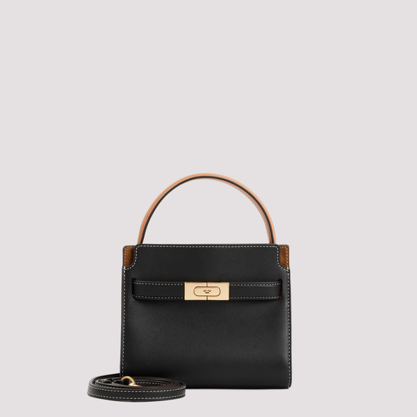 Tory Burch Lee Radziwill Petite Calf Leather Double Bag on Garmentory