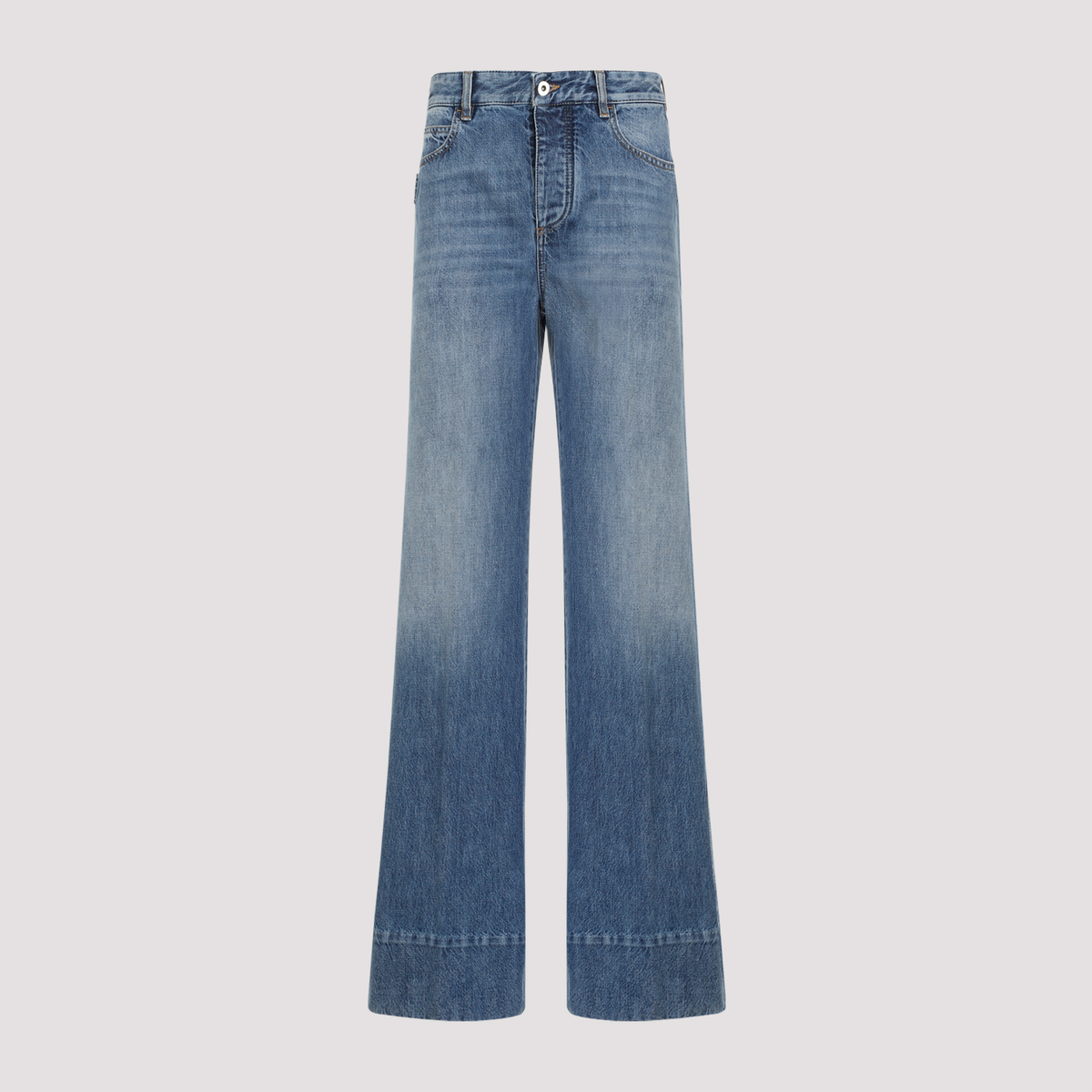Bottega Veneta Wide Leg Denim Jeans - Mid Blue | Garmentory