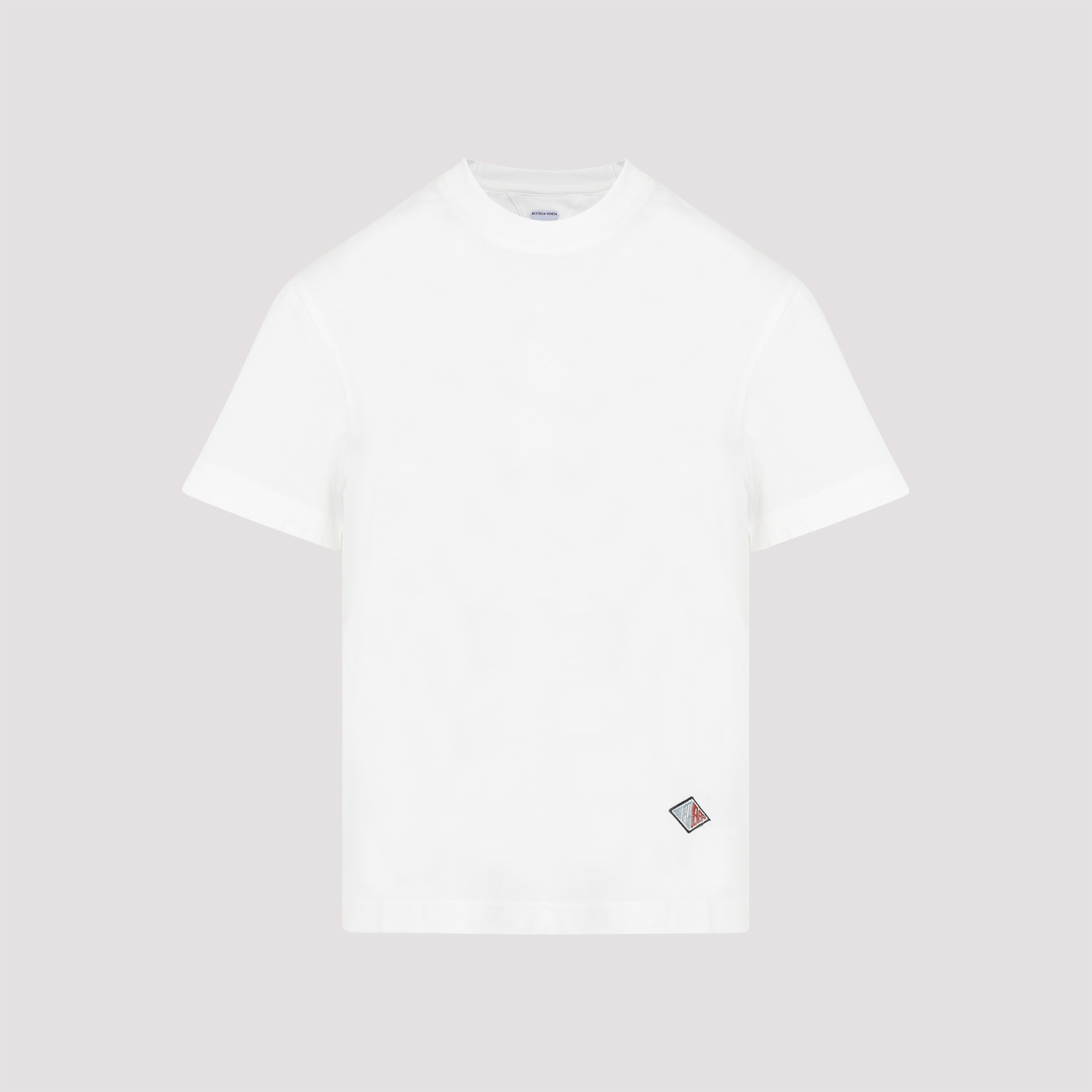 ［25ss新作］BOTTEGA VENETA T-shirt and polos White Bottega Veneta® Men's Cotton Printed Jersey T-Shirt in White