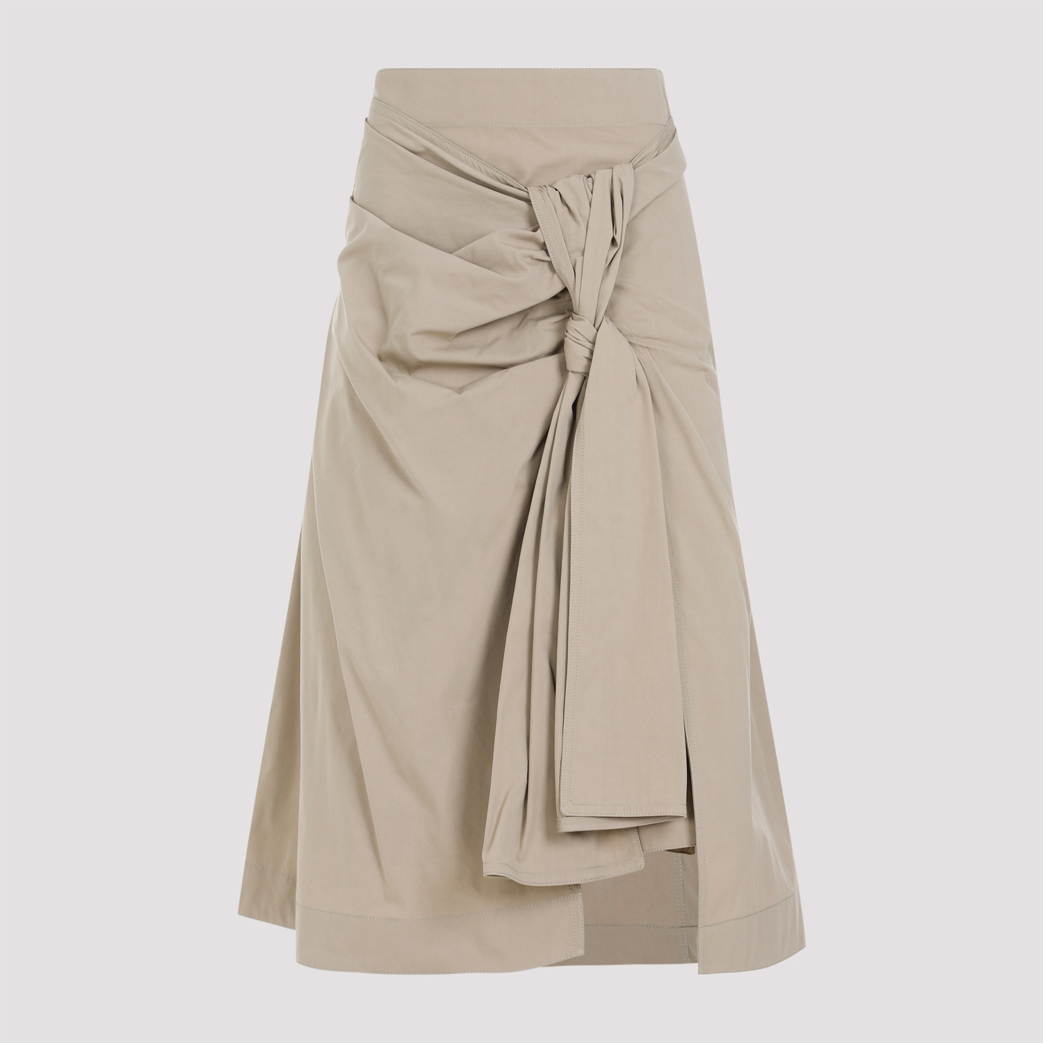 スカート BOTTEGA VENETA COMPACT KNOT COTTON MIDI SKIRT Bottega Veneta | Compact Cotton Midi Skirt – Kirna Zabête