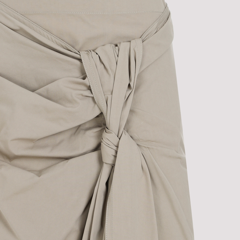 スカート BOTTEGA VENETA COMPACT KNOT COTTON MIDI SKIRT Bottega Veneta Compact Knot Cotton Midi Skirt - Sand