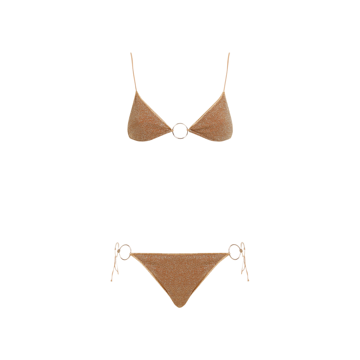 OSEREE SWIMWEAR Microkini Ring Bikini - TOFFEE GOLD | Garmentory