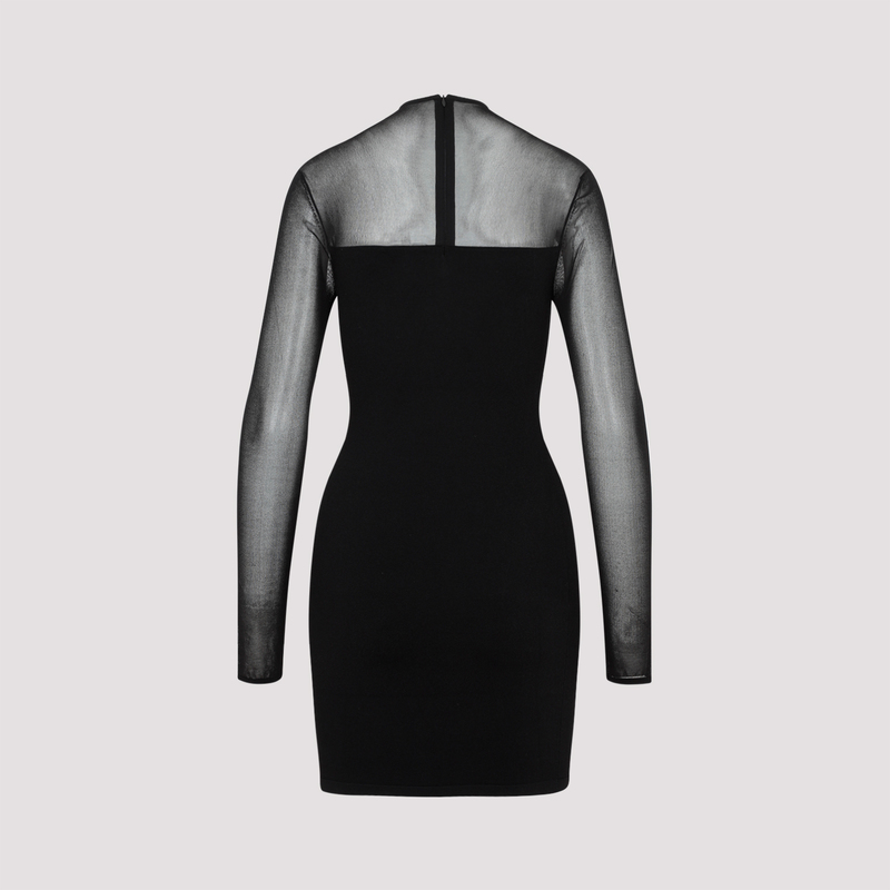 Nensi Dojaka Fitted Semisheer Dress With Asymmetric Bra Line | Garmentory