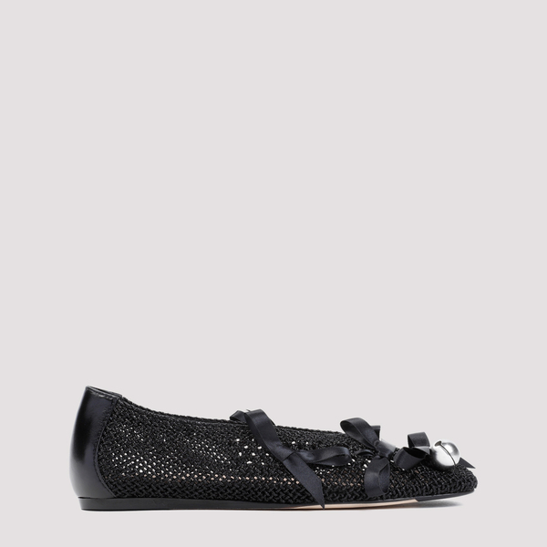 Bell Charm Crochet Ballerina Flat Shoes