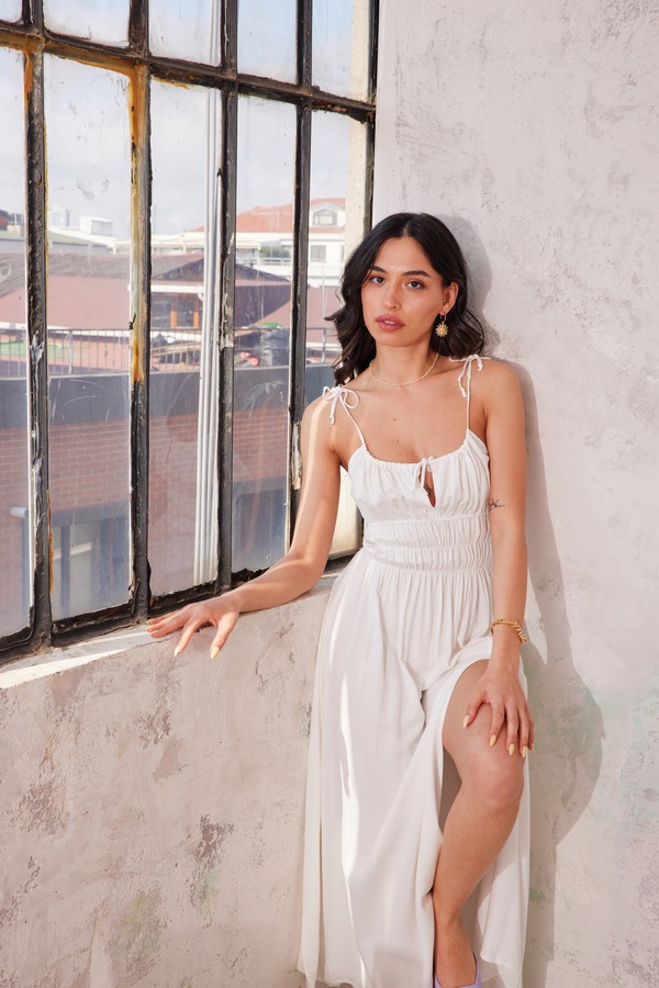 Chillax Sunshine Dress - White Chillax Sunshine Dress - White