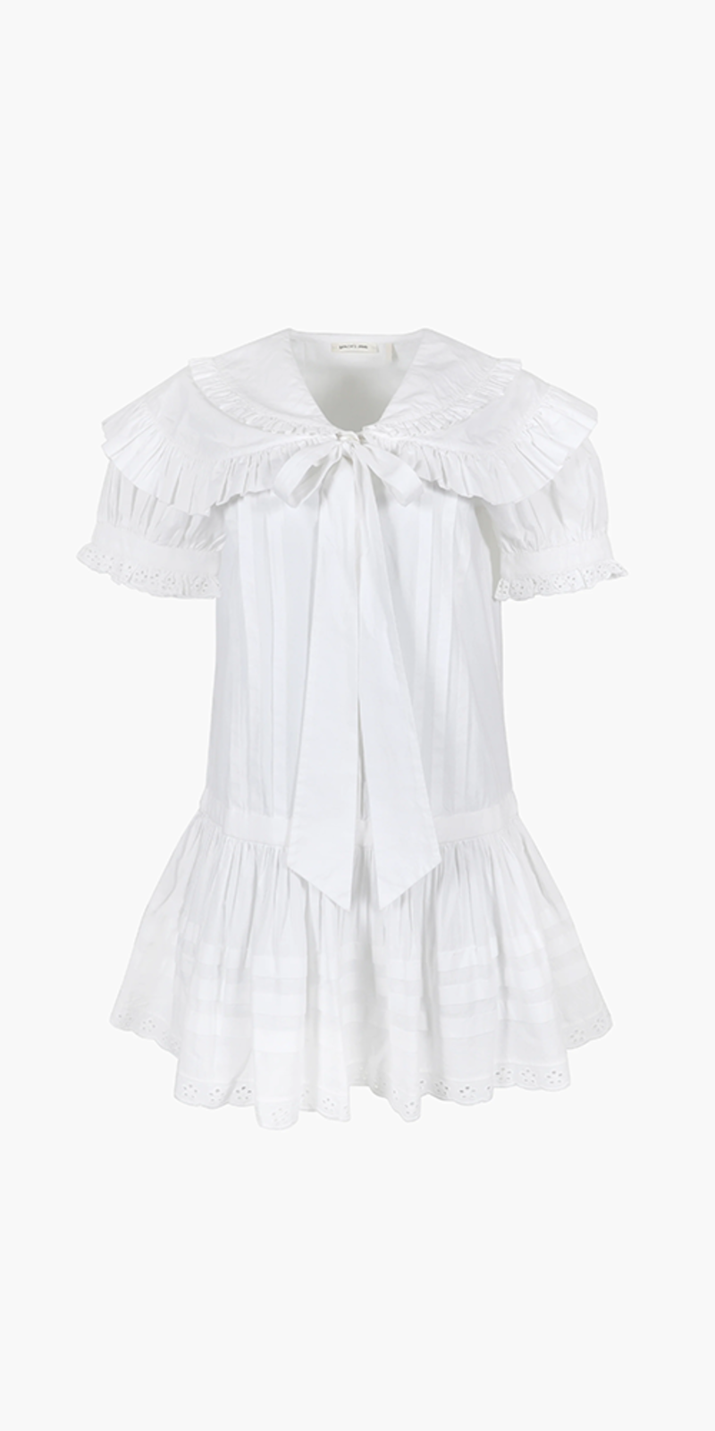 【関税込み】Sandy Liang ホワイト Toki ミニワンピース Sandy Liang White Toki Minidress Sandy Liang