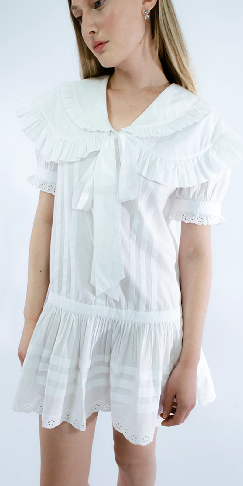 Sandy Liang Toki Dress - White | Garmentory