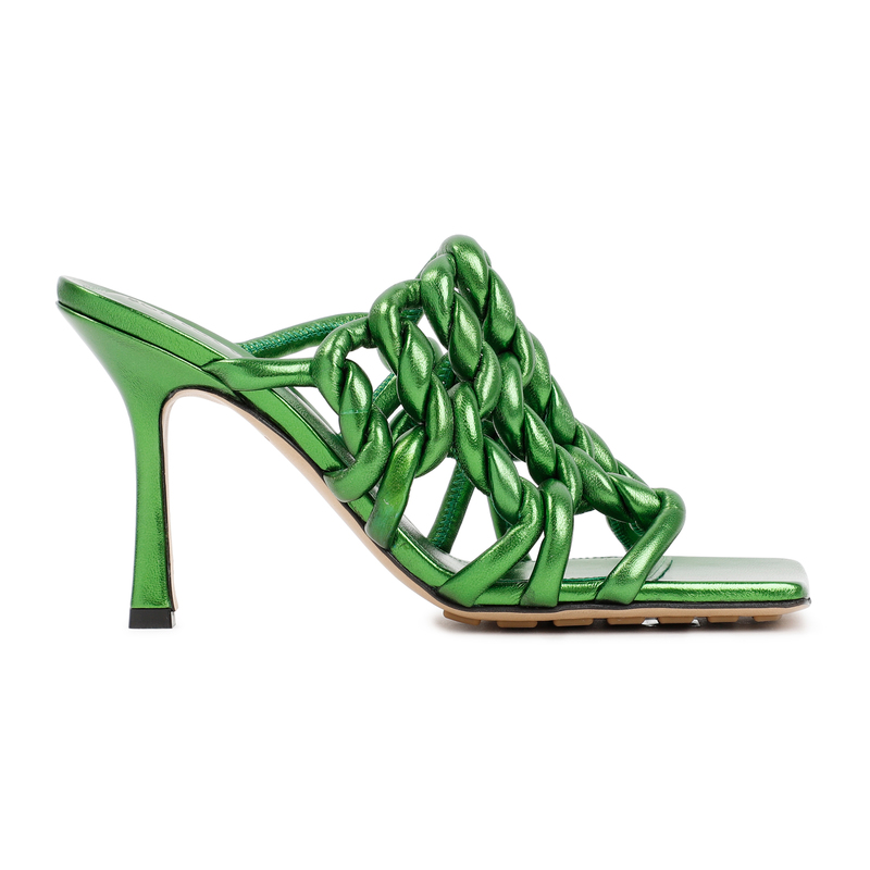 サンダル・ミュール BOTTEGA VENETA STRETCH MULE SANDALS BOTTEGA VENETA Stretch Mule Sandals - Green | Garmentory