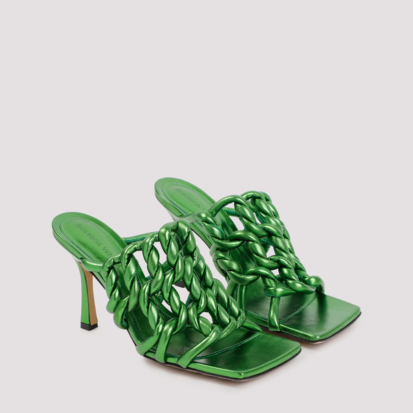 BOTTEGA VENETA Stretch Mule Sandals - Green | Garmentory display picture 2