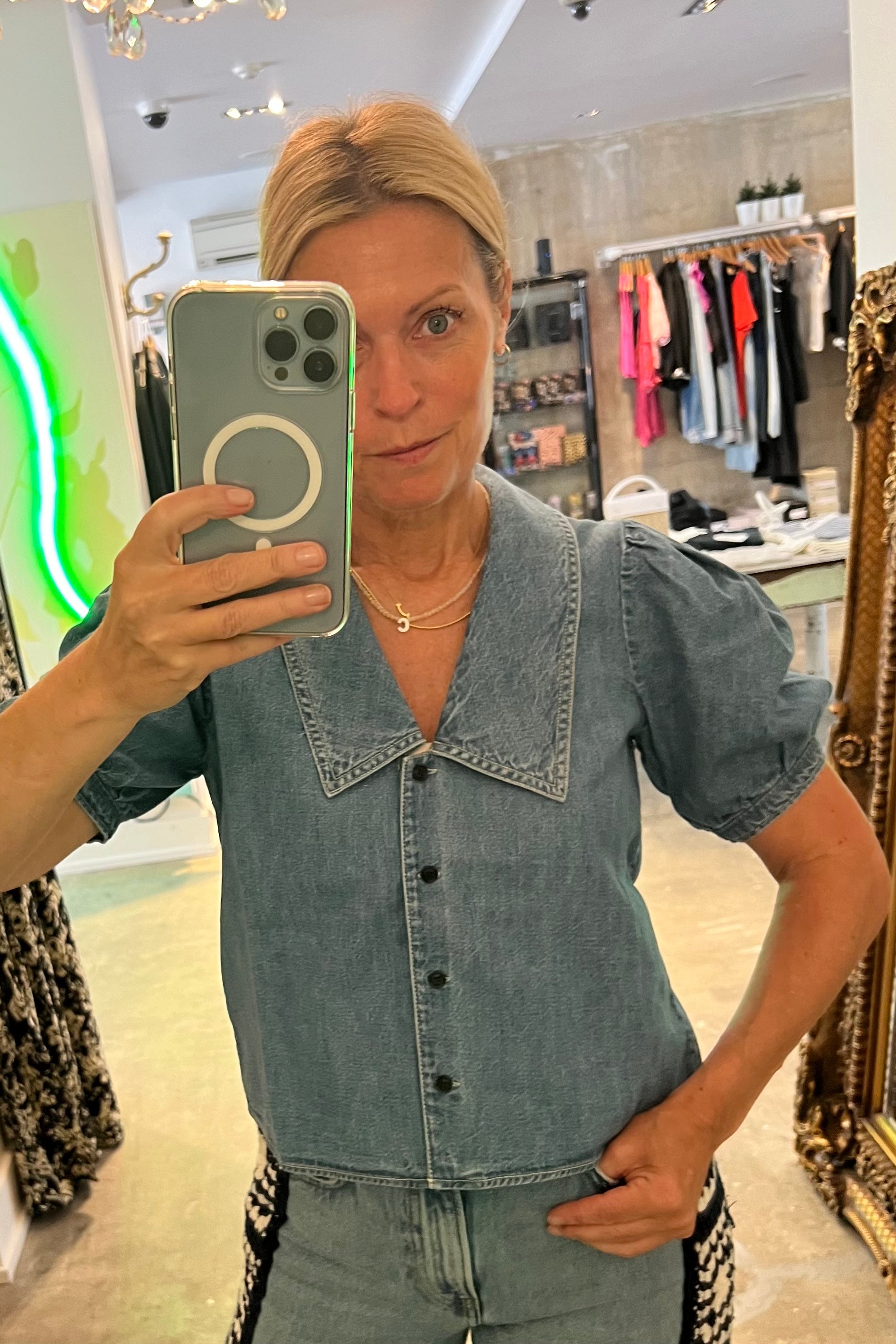 Frame Denim Sailor Blouse - Caramia | Garmentory
