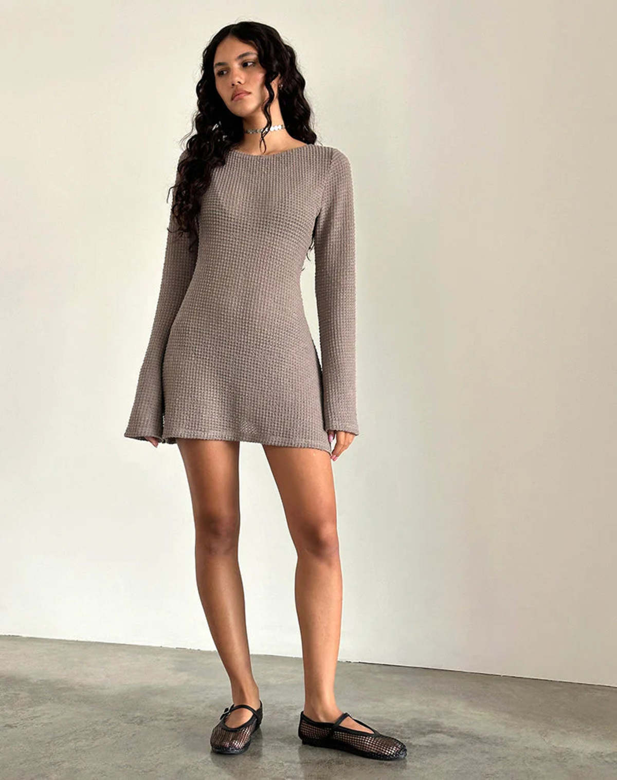 motel dress grey Grey Mini Slip Dress main image 1