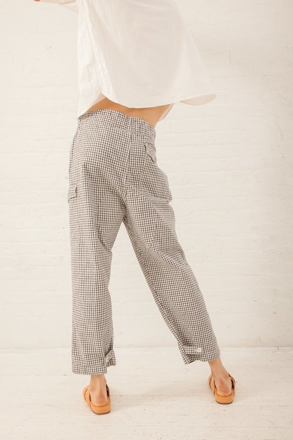 Chimala Military Drawstring Work Pants - Gingham Check | Garmentory