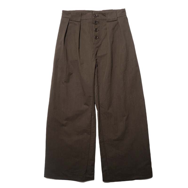 Common Divisor Basel Triple Pleat Pants - Coffee | Garmentory