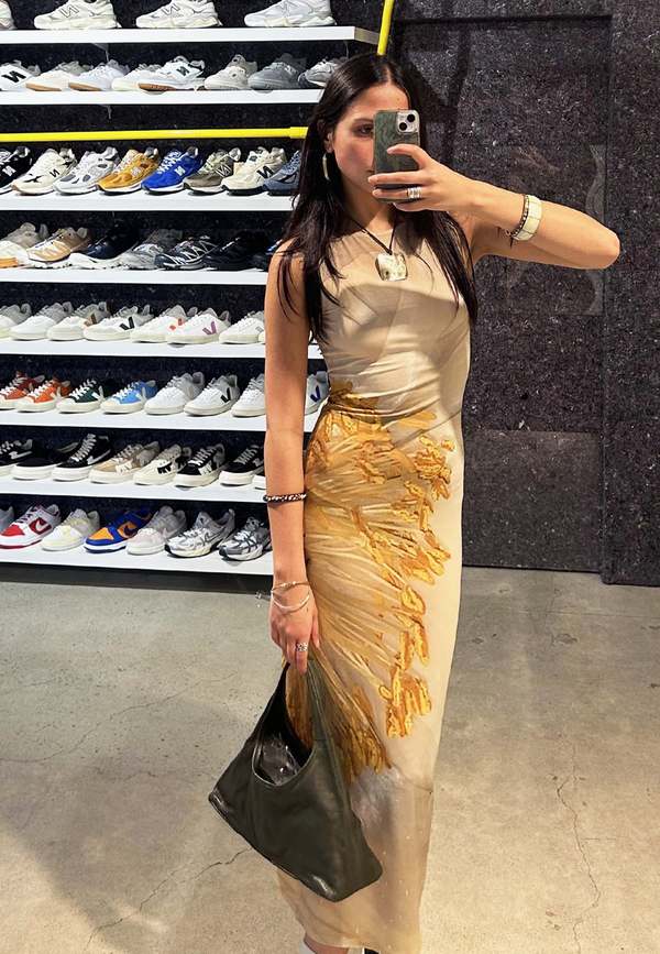 paloma wool beige fortunata maxi dress The beloved Fortunata dress and Peonia top from @palomawool  even more  stunning in person! Just a few left, we're open 11-6 today!