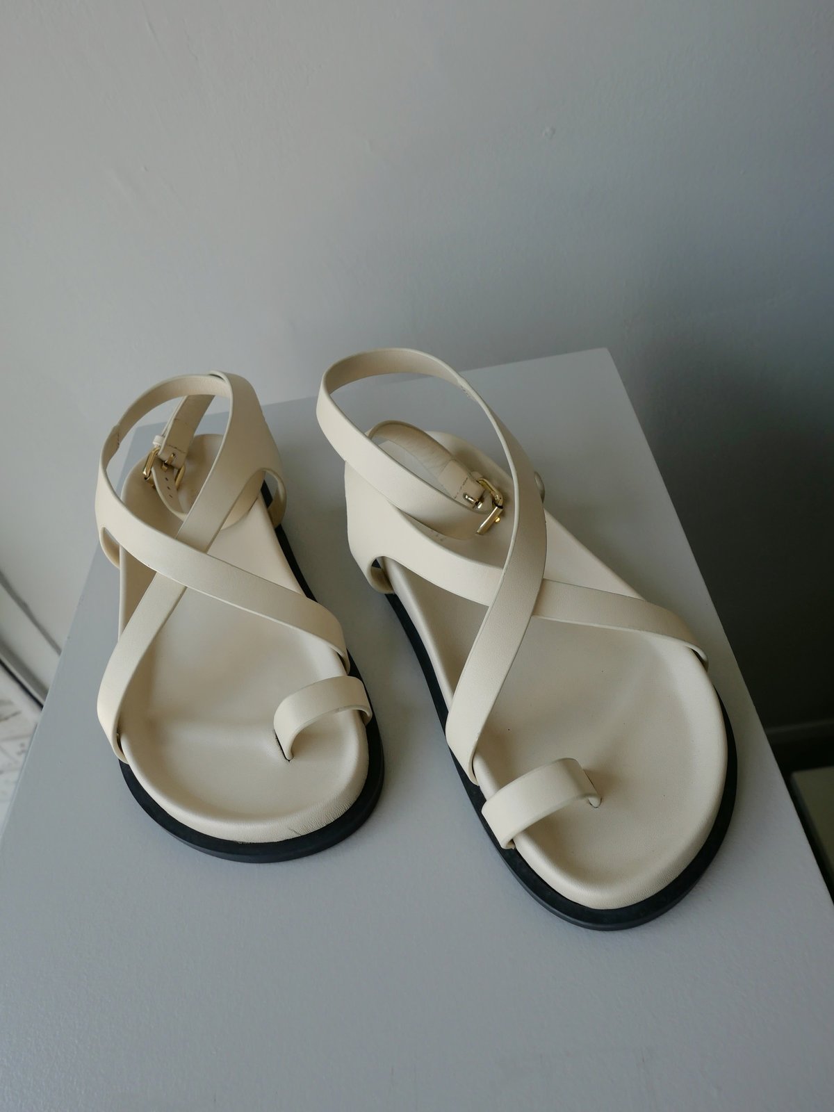 A. Emery Jalen Slim Sandal - Eggshell | Garmentory