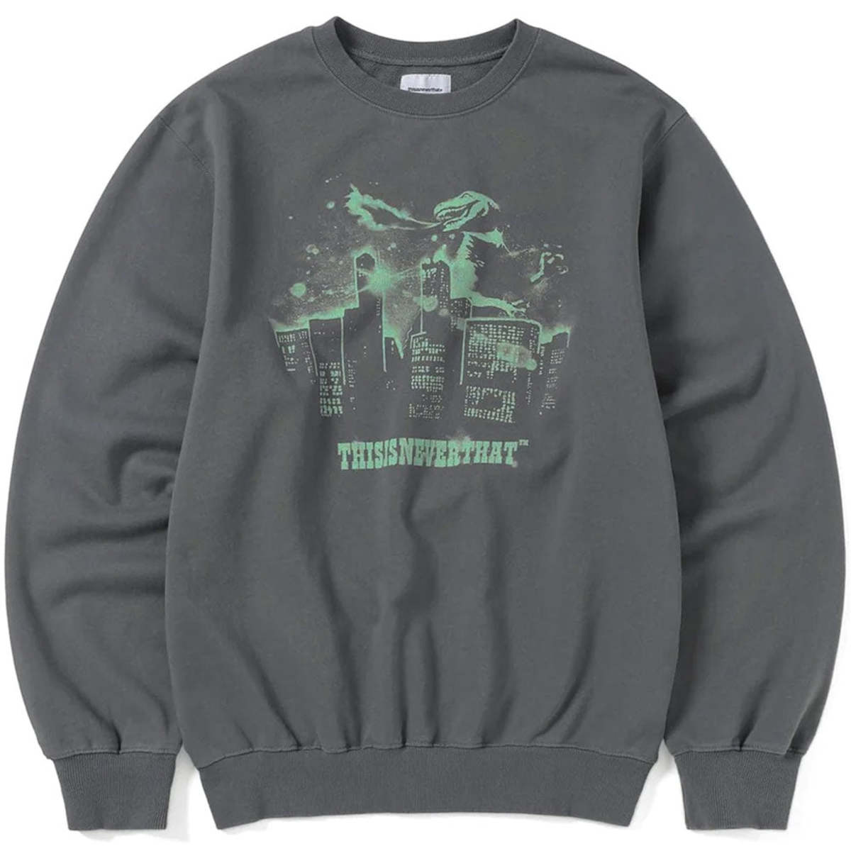 ThisIsNeverThat Nightmare Crewneck - Dark Grey | Garmentory