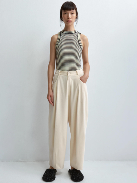 FACADE PATTERN ♥ Curved Summer Wool Pants Dugdale New Fine Worsted Tropical Wool - Grey – Luxire