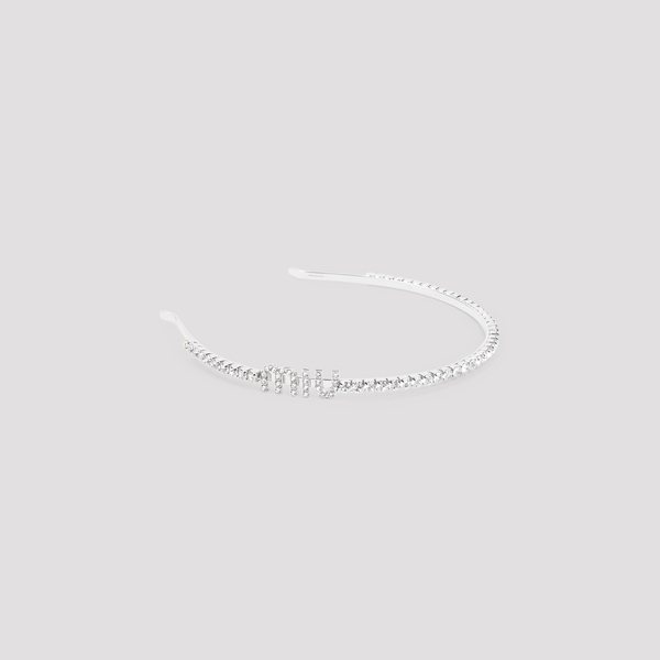 MIU MIU Miu Miu Headpiece - Acciaio Crystal | Garmentory