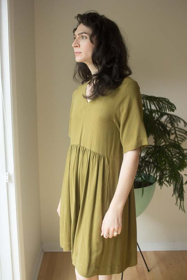 american living green dress Vacation Dress in Olive Green
