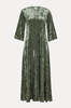 Forte Forte Velvet Dress - Olive - Thumbnail 1