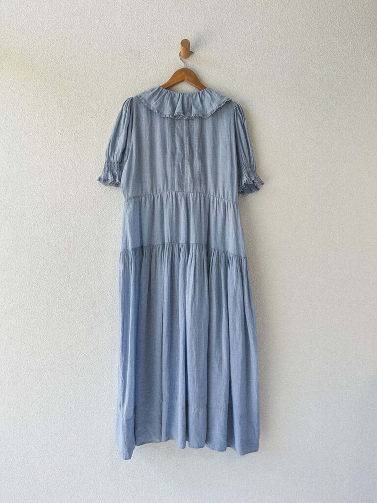 Doen Ruffle Front Dress - Light Blue | Garmentory