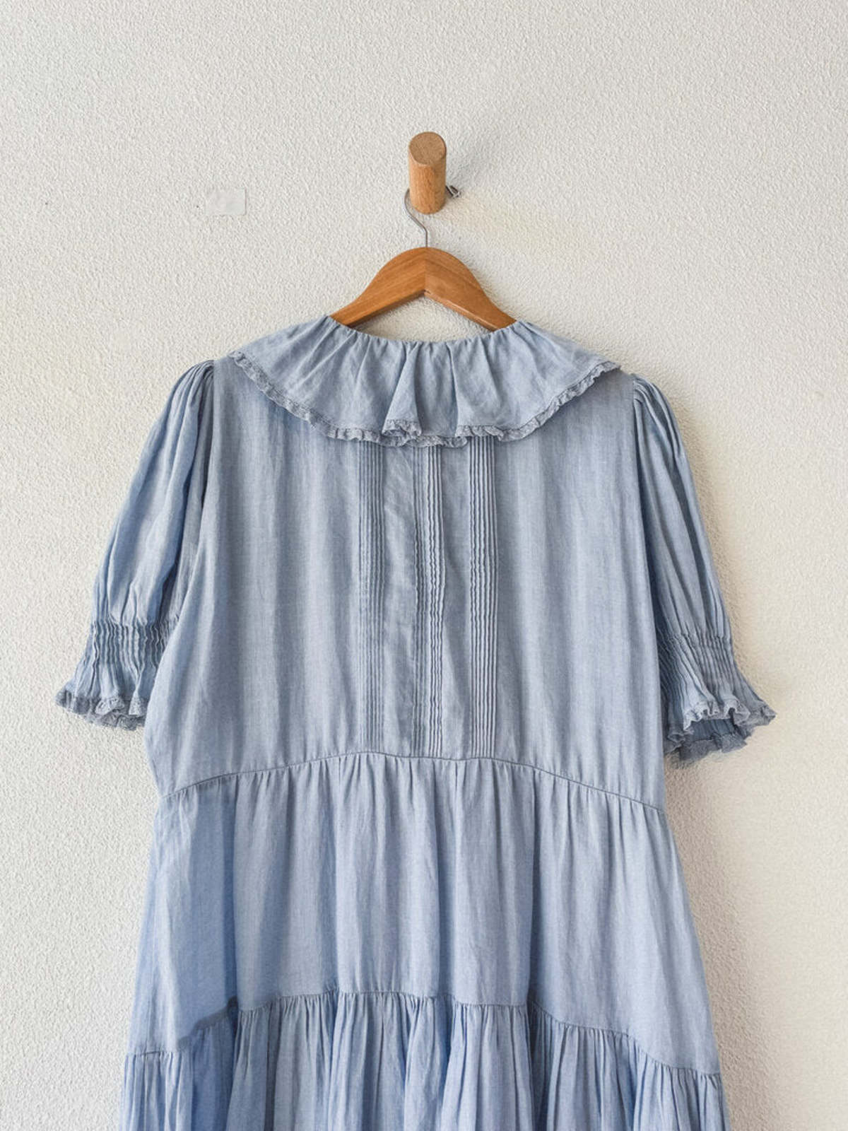 Doen Ruffle Front Dress - Light Blue | Garmentory