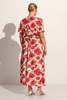 Faithfull the Brand Bellavista Midi Dress - Isadora Floral Red - Thumbnail 8