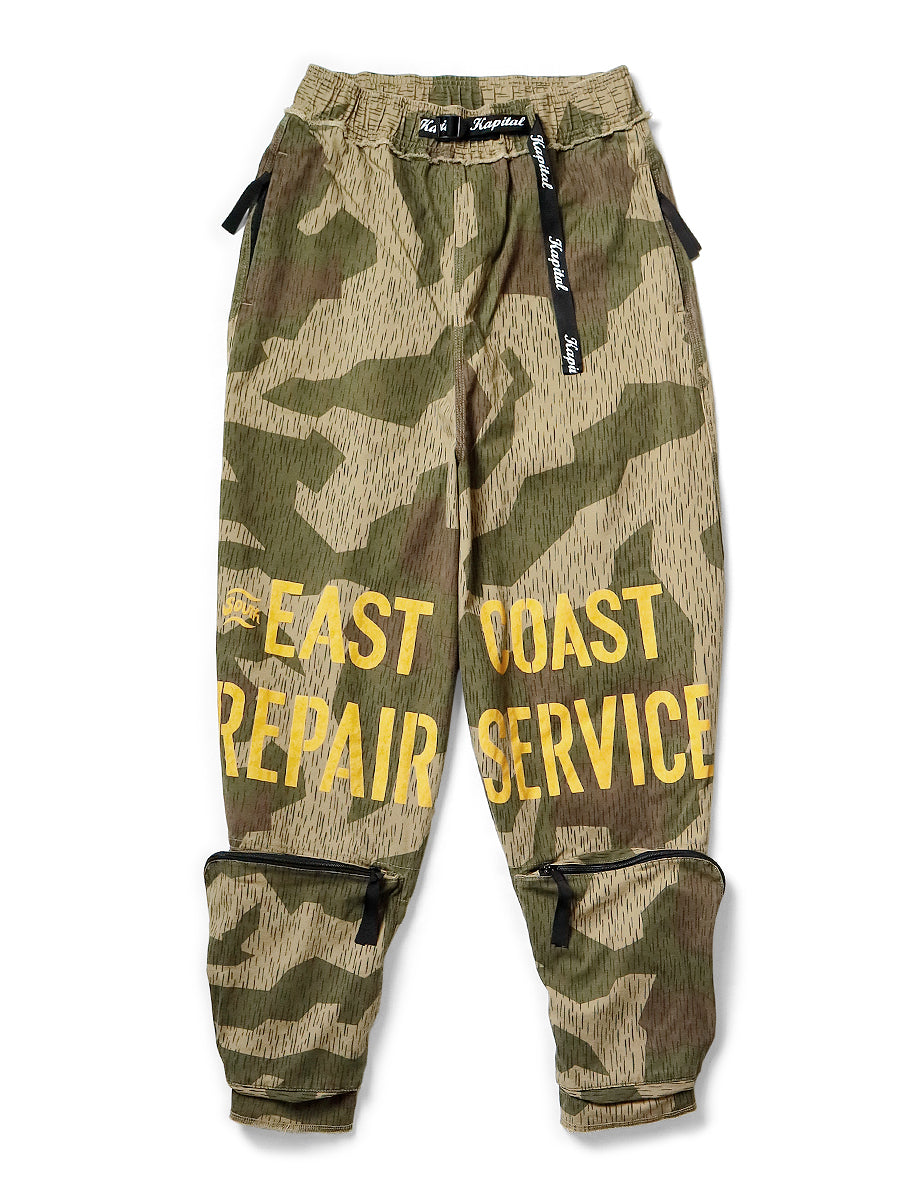 Kapital Ox Rain Camo East Remair Pants - Rcm Camo Green
