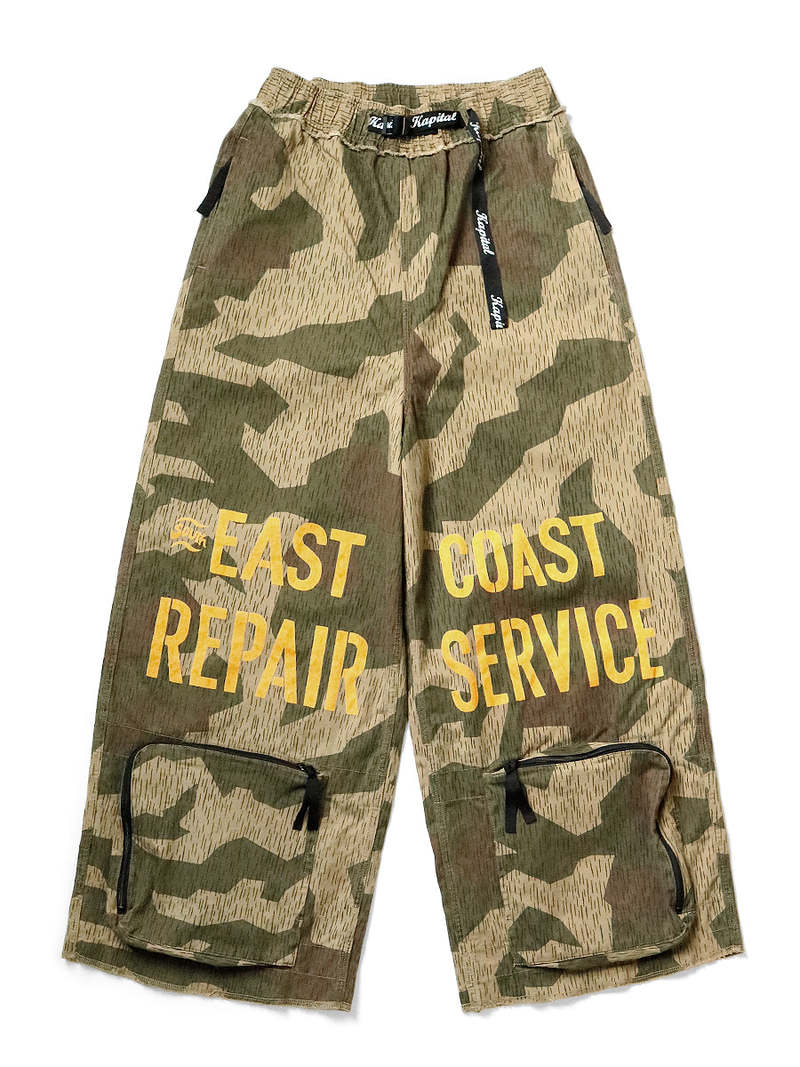 Kapital Ox Rain Camo East Remair Pants - Rcm Camo Green