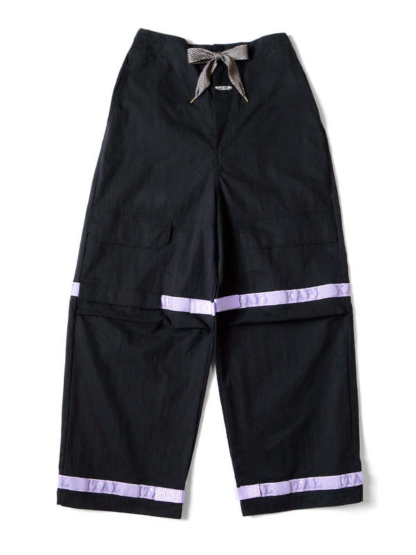 Kapital Rip Stop Nouvelle Shuttle Pants - Black/Purple