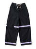 Kapital Rip Stop Nouvelle Shuttle Pants - Black/Purple - Thumbnail 1